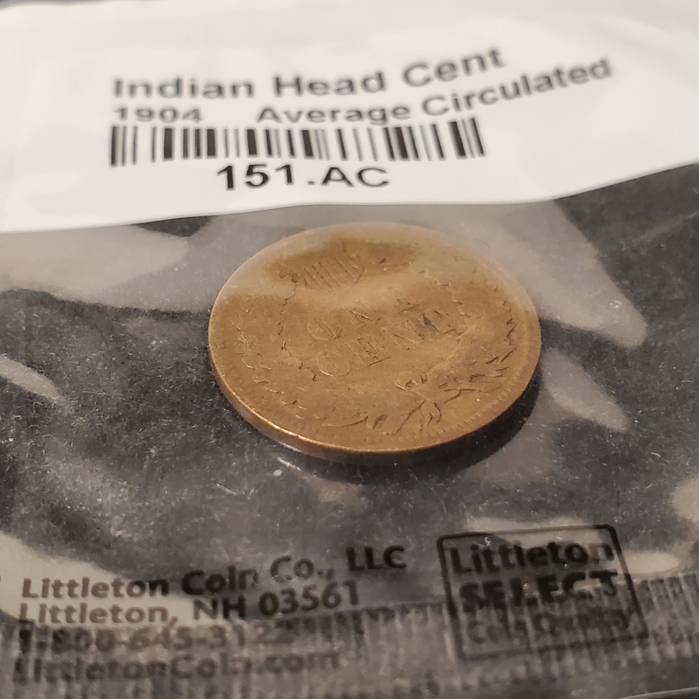 1904 Indian Head Cent Coin Average Circulatation Bronze 1904 Wheaty Penny